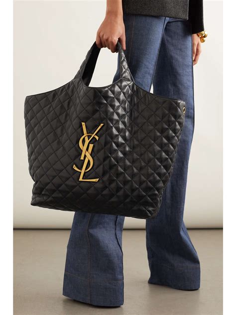 ysl knitted bag|Y TOTE IN LEATHER .